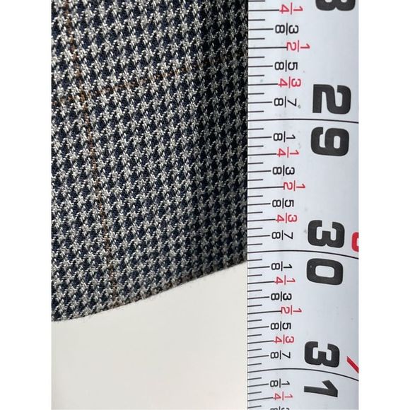 Izod Blazer Men's Size 40S Houndstooth Black Gray Brown 2 Button Sport Coat - Picture 5 of 13